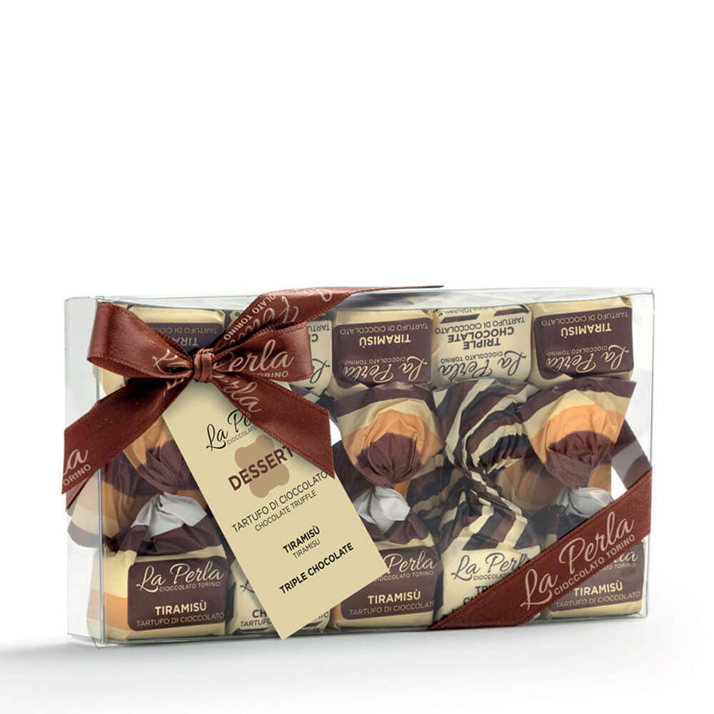 La Perla Tiramisu Triple Chocolate Truffles in Box 145g